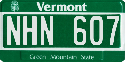 VT license plate NHN607