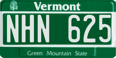 VT license plate NHN625