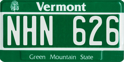 VT license plate NHN626