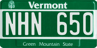 VT license plate NHN650