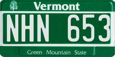 VT license plate NHN653