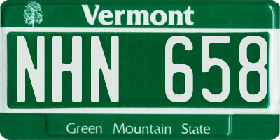 VT license plate NHN658