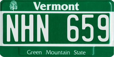 VT license plate NHN659