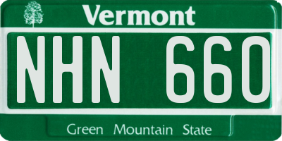 VT license plate NHN660
