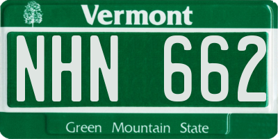 VT license plate NHN662