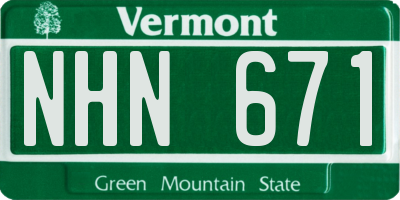 VT license plate NHN671