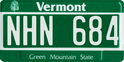 VT license plate NHN684