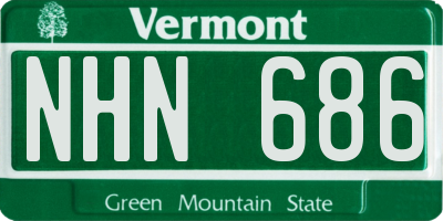 VT license plate NHN686