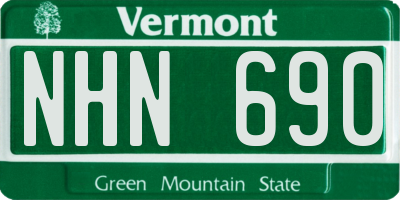 VT license plate NHN690