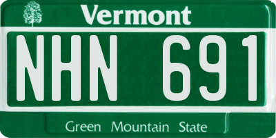 VT license plate NHN691