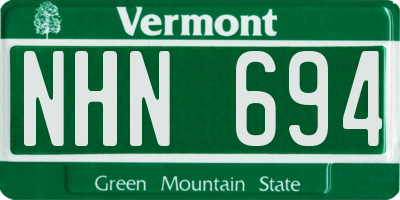 VT license plate NHN694
