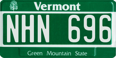 VT license plate NHN696
