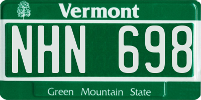 VT license plate NHN698