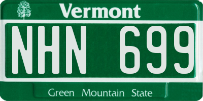 VT license plate NHN699