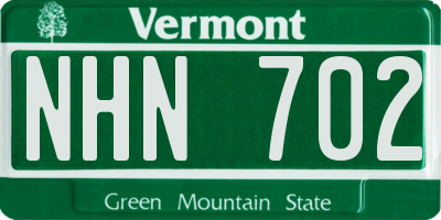 VT license plate NHN702