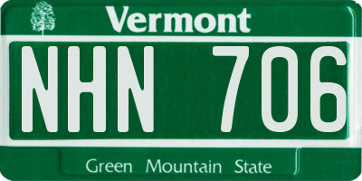 VT license plate NHN706