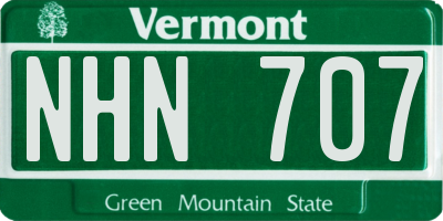 VT license plate NHN707