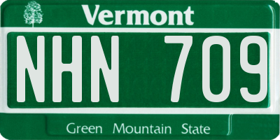 VT license plate NHN709