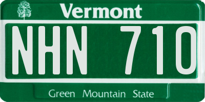 VT license plate NHN710