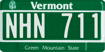 VT license plate NHN711