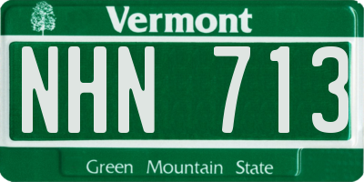 VT license plate NHN713