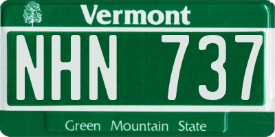 VT license plate NHN737