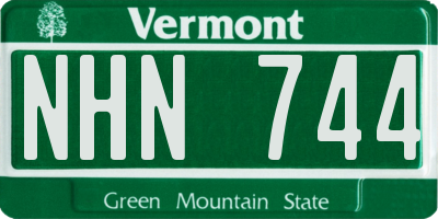 VT license plate NHN744
