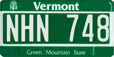 VT license plate NHN748