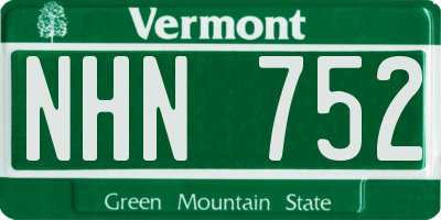 VT license plate NHN752
