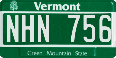 VT license plate NHN756