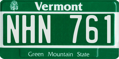 VT license plate NHN761