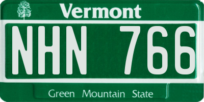 VT license plate NHN766