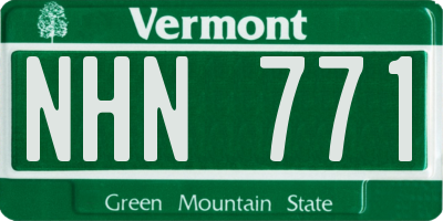 VT license plate NHN771