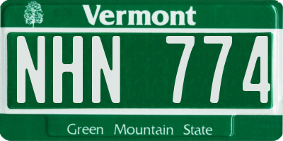 VT license plate NHN774