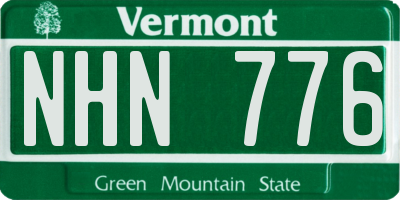 VT license plate NHN776