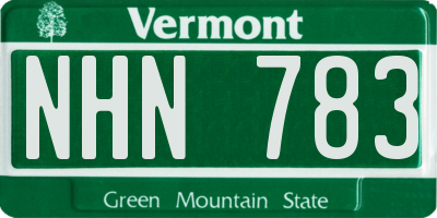 VT license plate NHN783