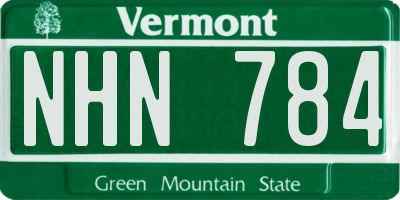 VT license plate NHN784