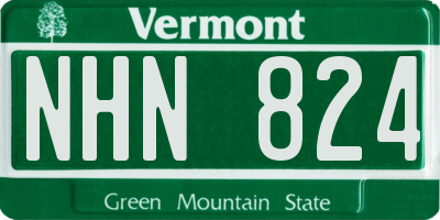 VT license plate NHN824
