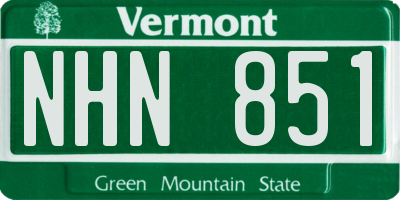 VT license plate NHN851