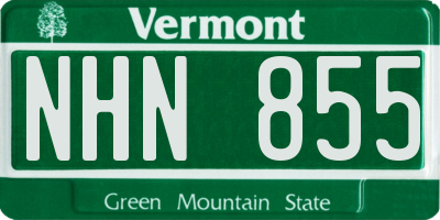 VT license plate NHN855