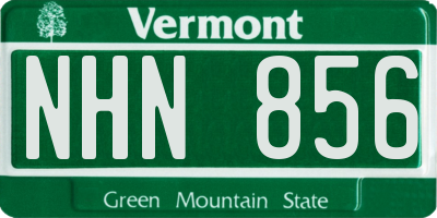 VT license plate NHN856