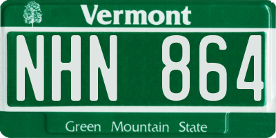 VT license plate NHN864