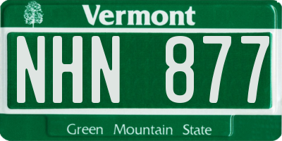 VT license plate NHN877