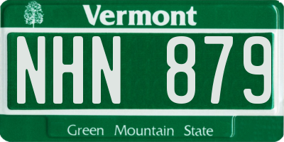 VT license plate NHN879