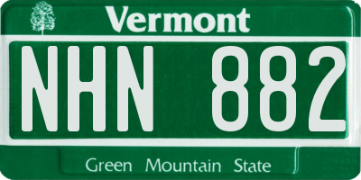 VT license plate NHN882