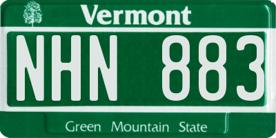 VT license plate NHN883