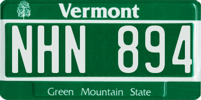 VT license plate NHN894