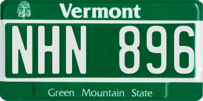 VT license plate NHN896