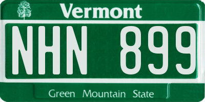 VT license plate NHN899