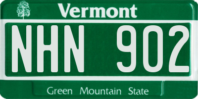 VT license plate NHN902